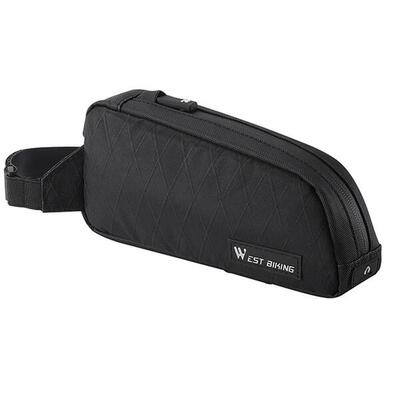 Borsa da telaio bici in nylon - Nero