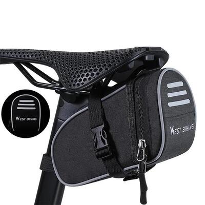 Borsa da sella per bicicletta da 1L. tela Oxford riflettente