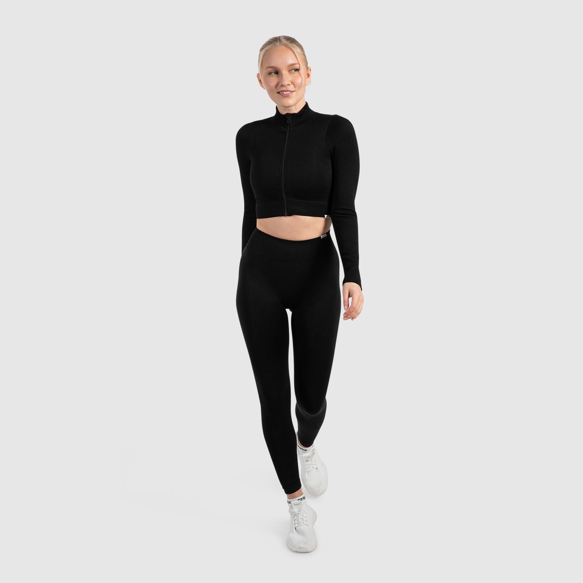 Damen Trainingsjacke Kompressionsjacke Zeya Schwarz 3/6
