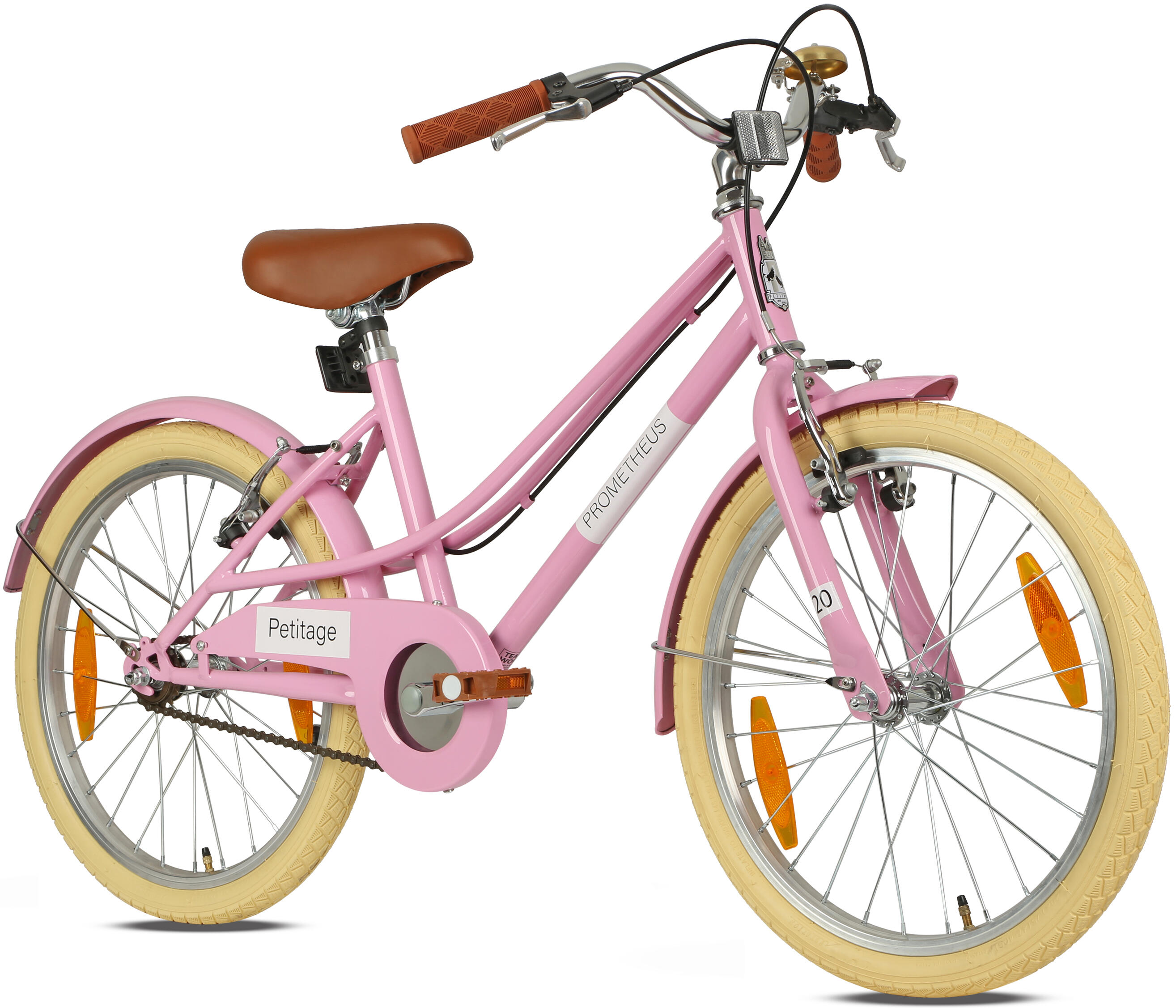PROMETHEUS BICYCLES Kinderfahrrad 20 Zoll ab 6 -7 Jahre – Retro/Vintage Look - V-Bremse & Ständer