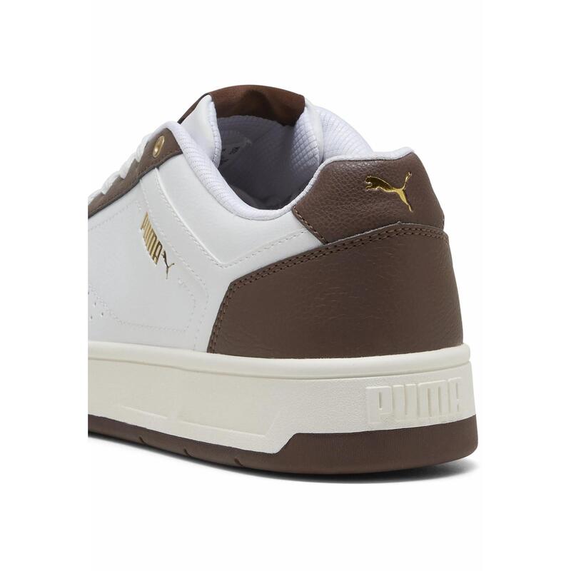Sneakersy Court Classic PUMA White Gold Chestnut Brown