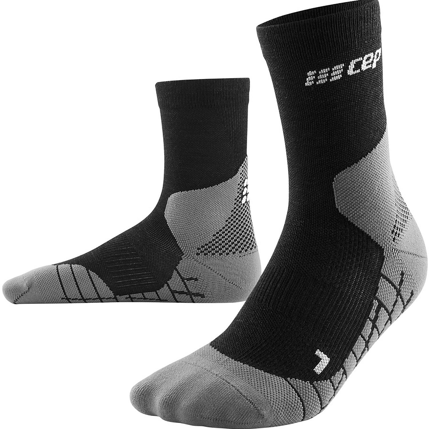 CEP Hiking Light Merino Mid-Cut Compressie - Zwart - Heren 2/3