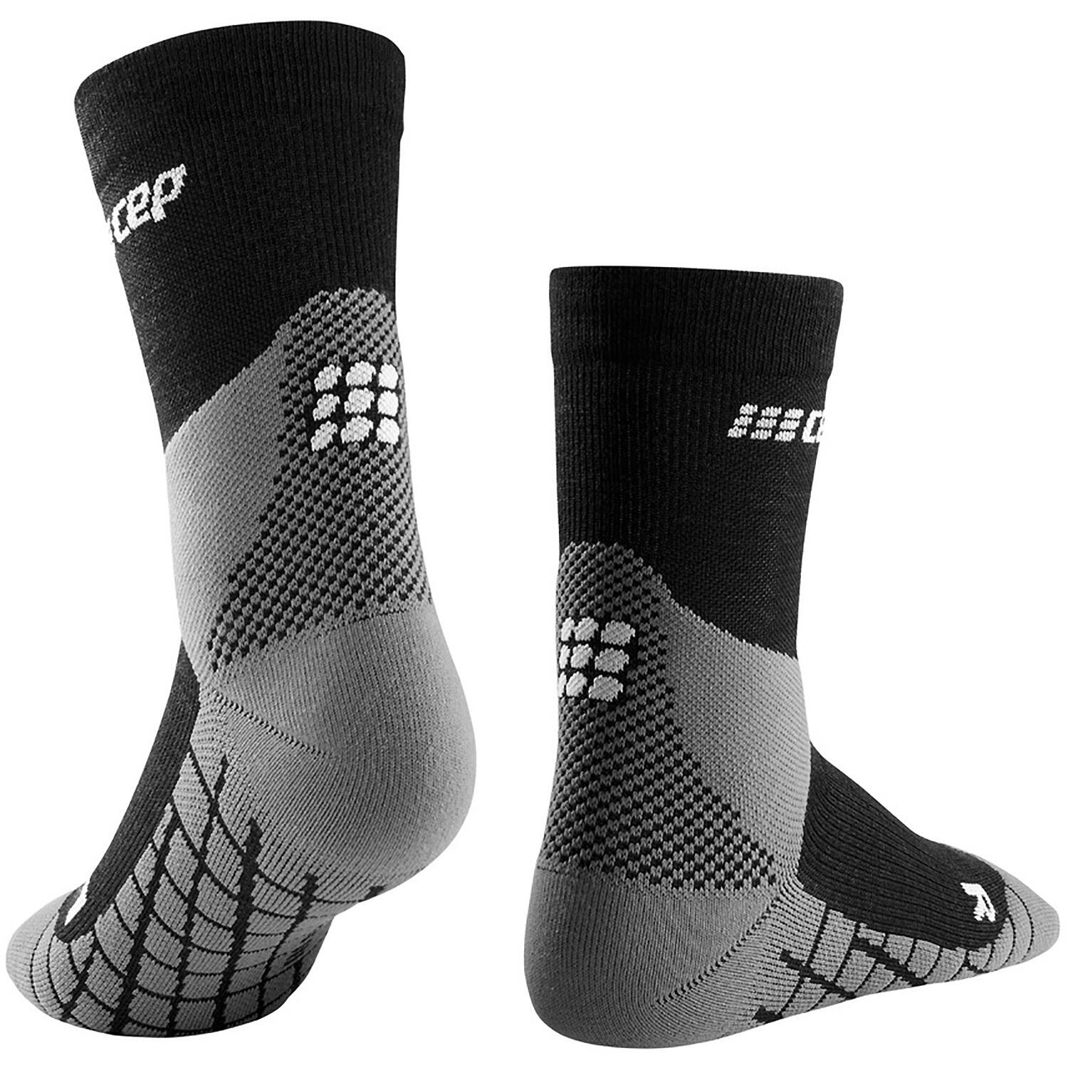 CEP Hiking Light Merino Mid-Cut Compressie - Zwart - Heren 3/3