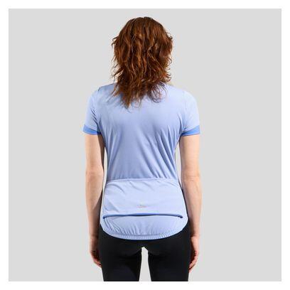 Damen Odlo Essentials 1/2 Zip Kurzarmtrikot Blau 4/6