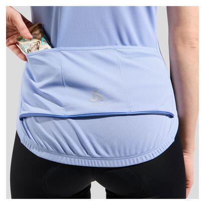 Damen Odlo Essentials 1/2 Zip Kurzarmtrikot Blau 6/6