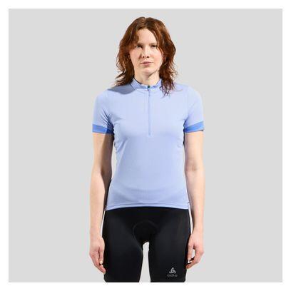 Damen Odlo Essentials 1/2 Zip Kurzarmtrikot Blau 3/6