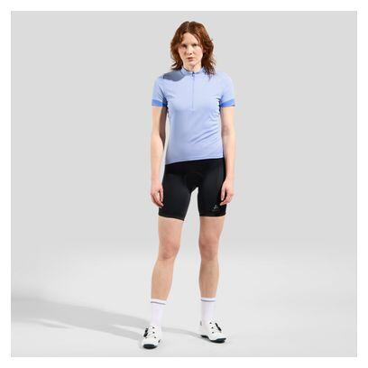 Damen Odlo Essentials 1/2 Zip Kurzarmtrikot Blau 5/6