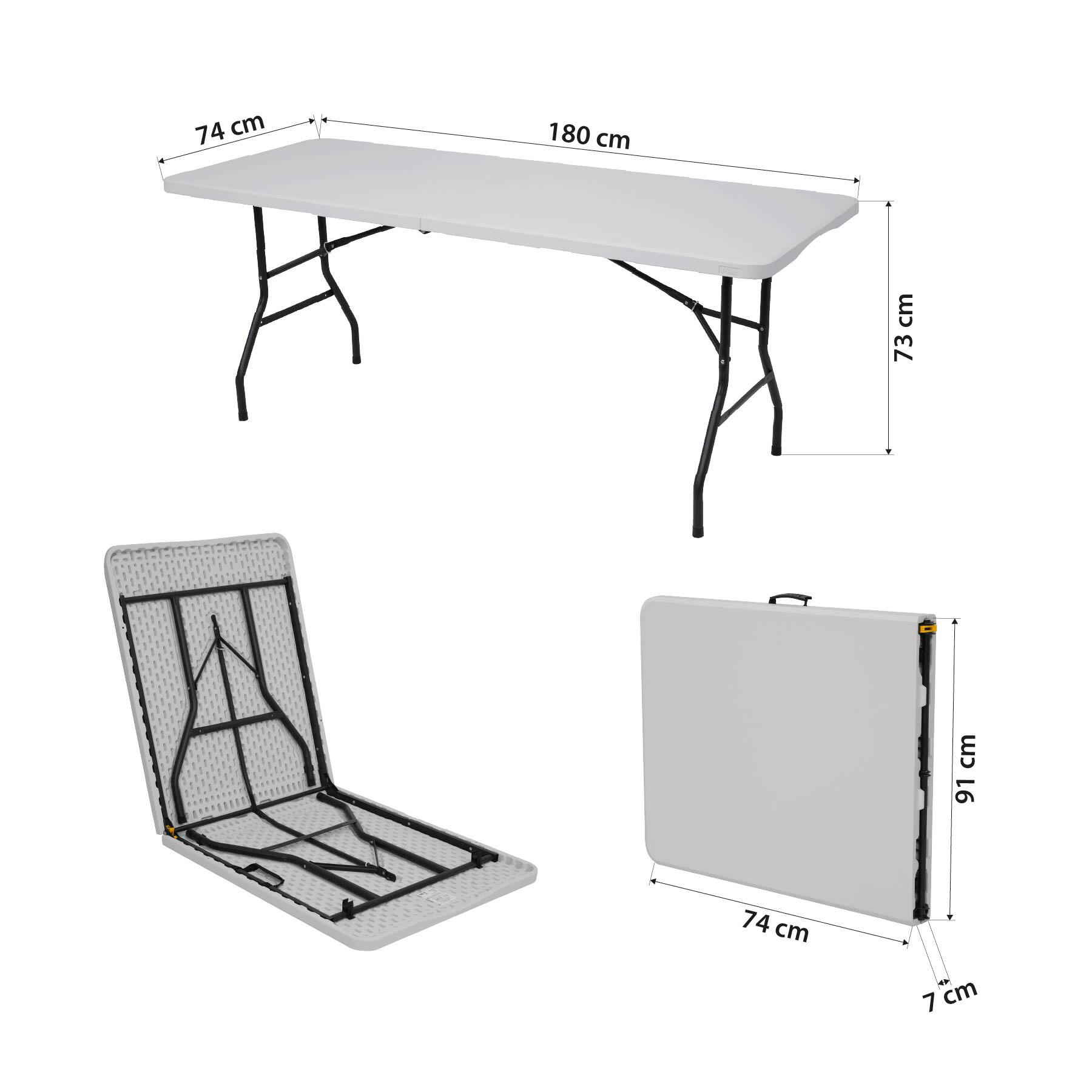 Table de camping pliante 180 cm NC1618 Nils Camp 2/7