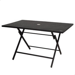 Aktive Table de jardin pliante en acier noir 4 personnes 121x75x69 cm