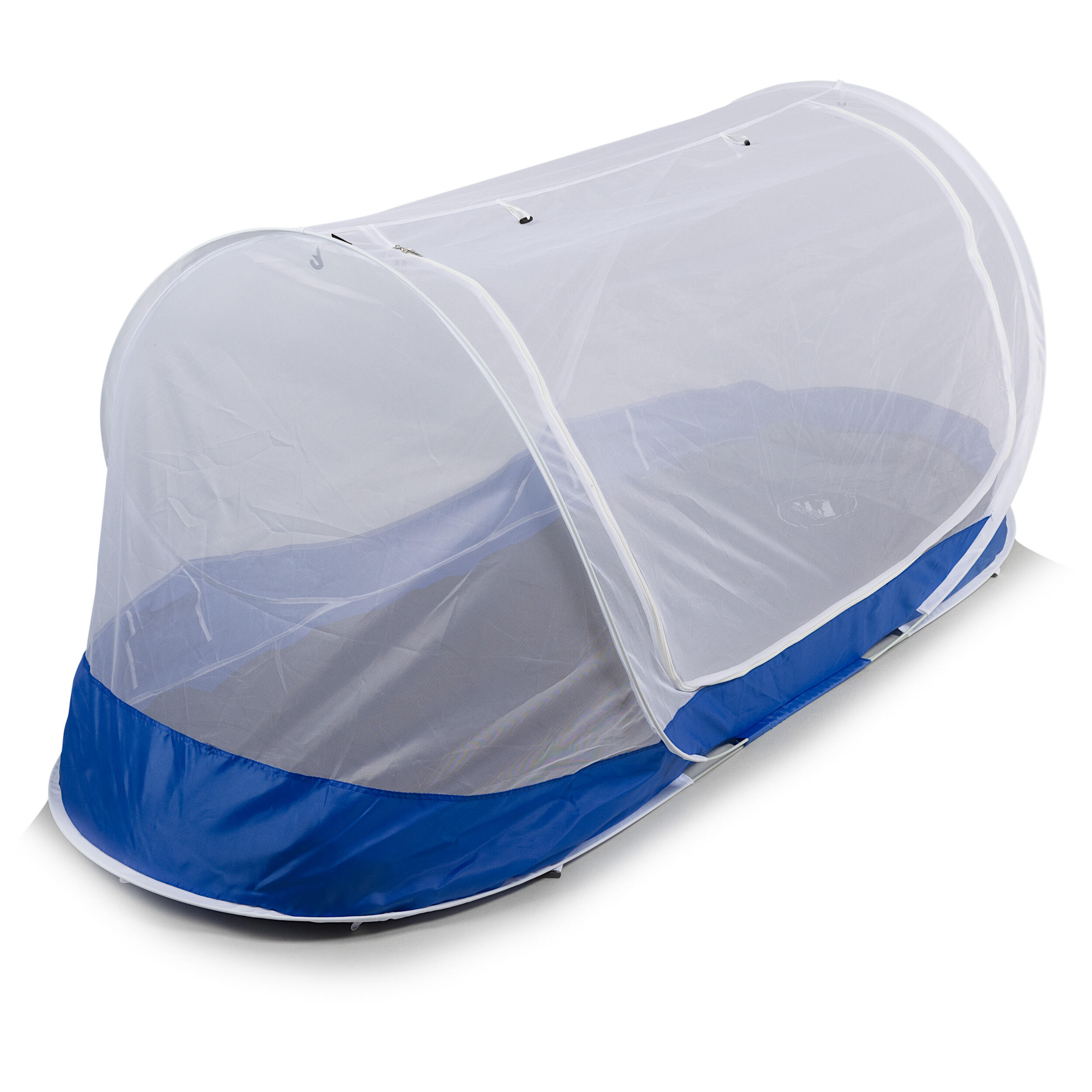 Travelnet Pop-up klamboetent PURE, L210x B80x H85cm, 1 persoon, Blauw/ Wit 3/7