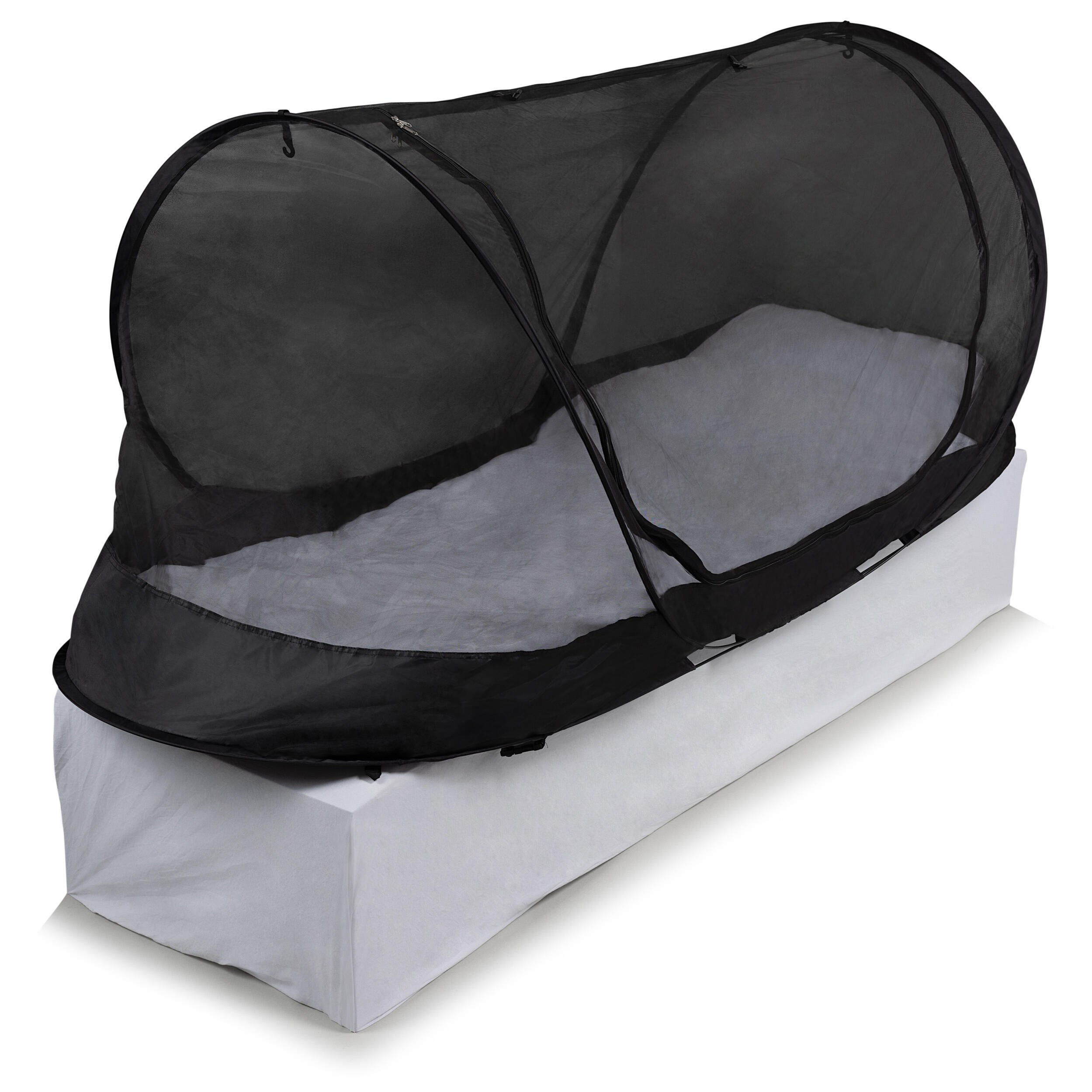 TRAVELNET Travelnet Pop-up klamboetent geïmpregneerd, L210x B80x H85cm, zwart, 1 persoon