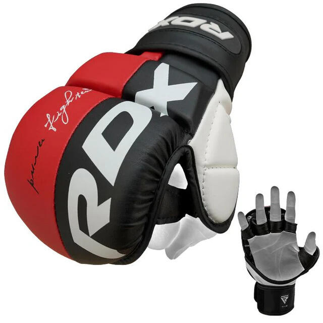 Rdx Sports - Gants De Grappin T6 Mma - Rouge - L - Mitaines De Combat - Blanc|rouge - 42 M/l - Decathlon