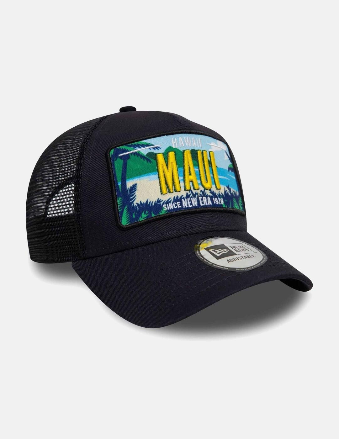 Casquette Hawai Maui New Era A-Frame Trucker bleu marine 4/5