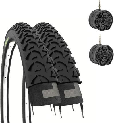 2 Reifen 26x1.95 (50-559)+Schläuche, Reifen Fahrrad 26x1.95 Stollen EV