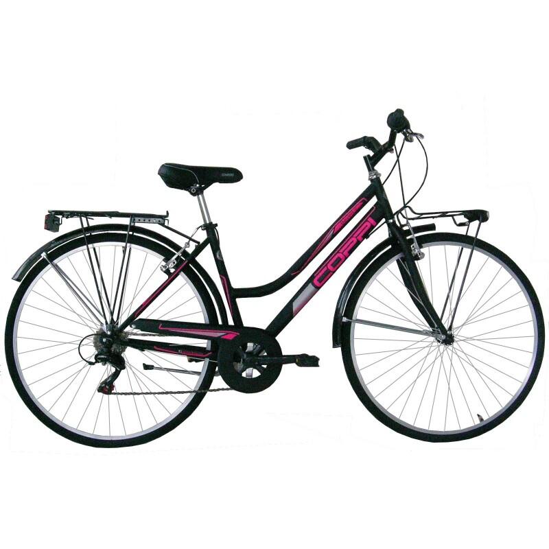 COPPI Bici muscolare Coppi Beverly donna trekking 28" nera fuxia