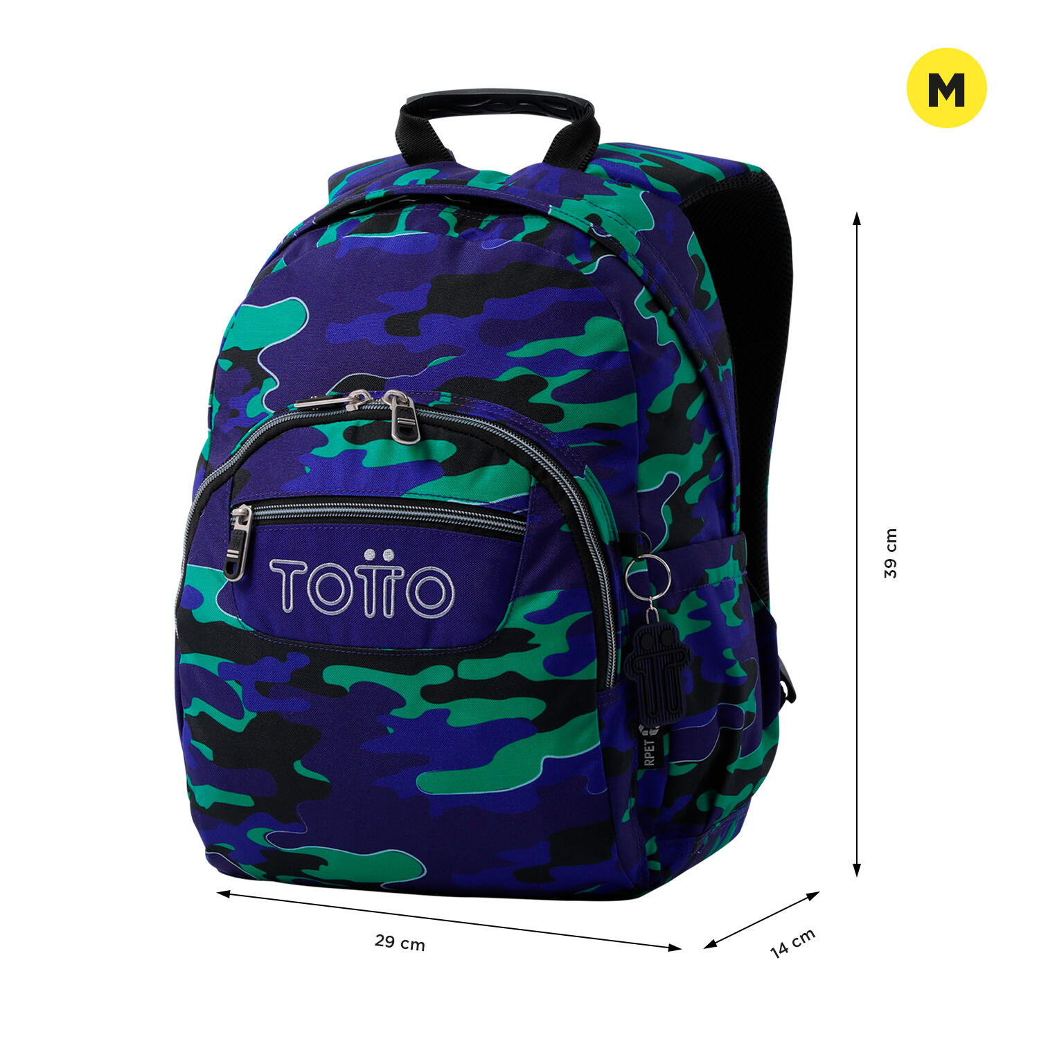 Totto Mochila escolar Gommas Seli Poliéster reciclado 29 x 39 x 14 cm 2/5