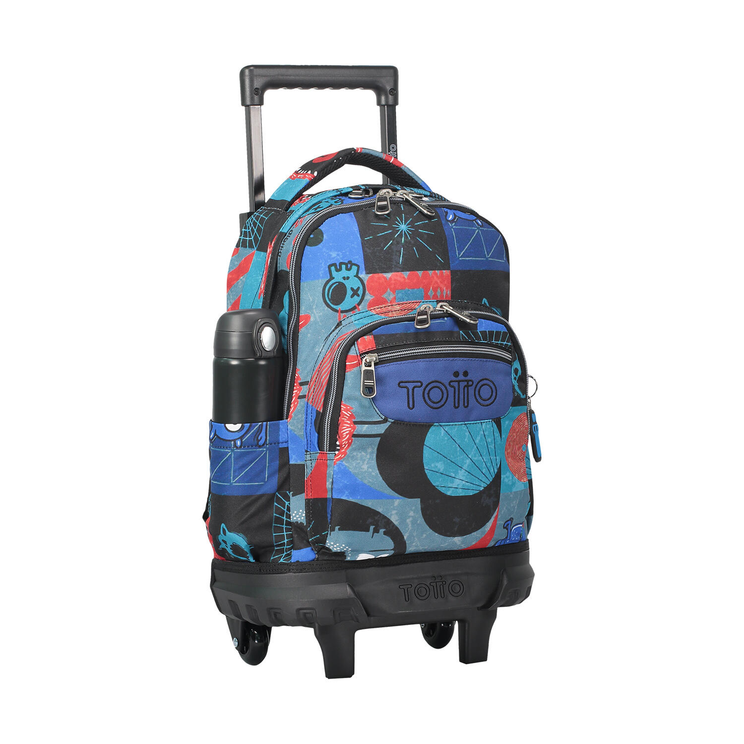 Totto Mochila escolar ruedas Resma Cyber monstruos Poliéster 29.5 x 42 x 16 cm 5/5