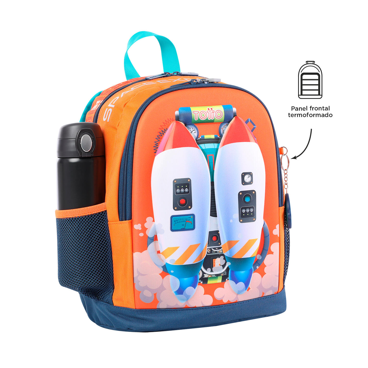 Totto Mochila escolar Cohety Cohetes Poliéster 26 x 36 x 11 cm 4/5