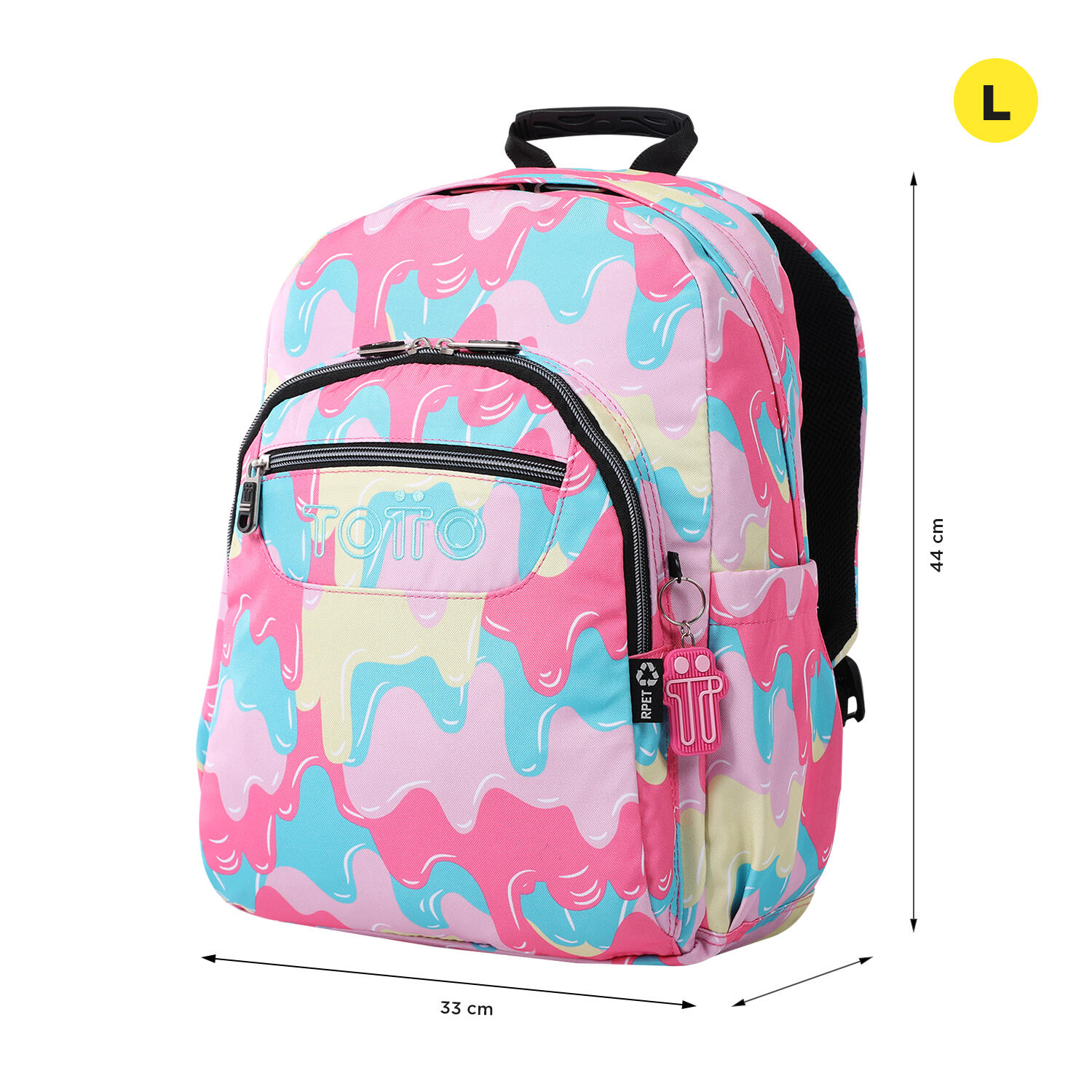 Totto Mochila escolar Acuareles Luti Poliéster reciclado 33 x 44 x 14 cm 2/5