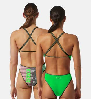 Maillot de bain réversible Akron Romelu femme BUNT/GRÜN 2/2