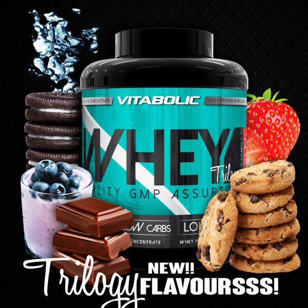 Proteine New Whey Trilogy Triple Strawberry 2kg