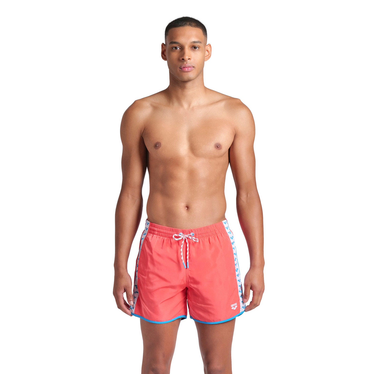 Arena - Shorts De Bain Homme - Team Stripe - Maillot De Bain 1 Pièce - Blanc|bleu|orange - 52 2xl - Decathlon