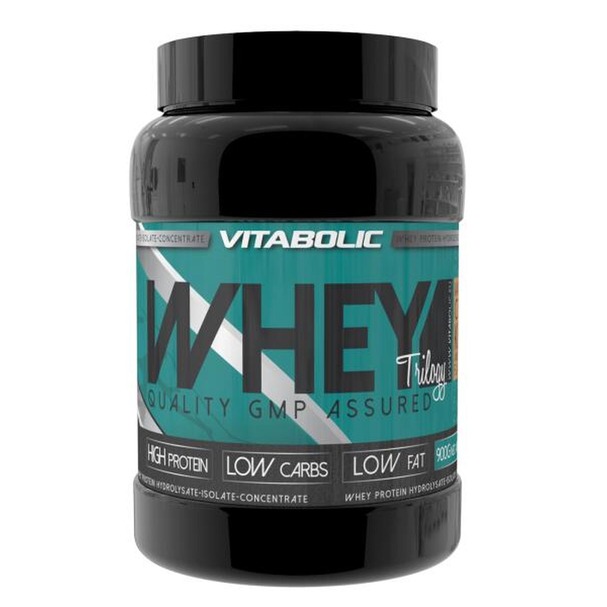Proteine New Whey Trilogy Capsuni 900g