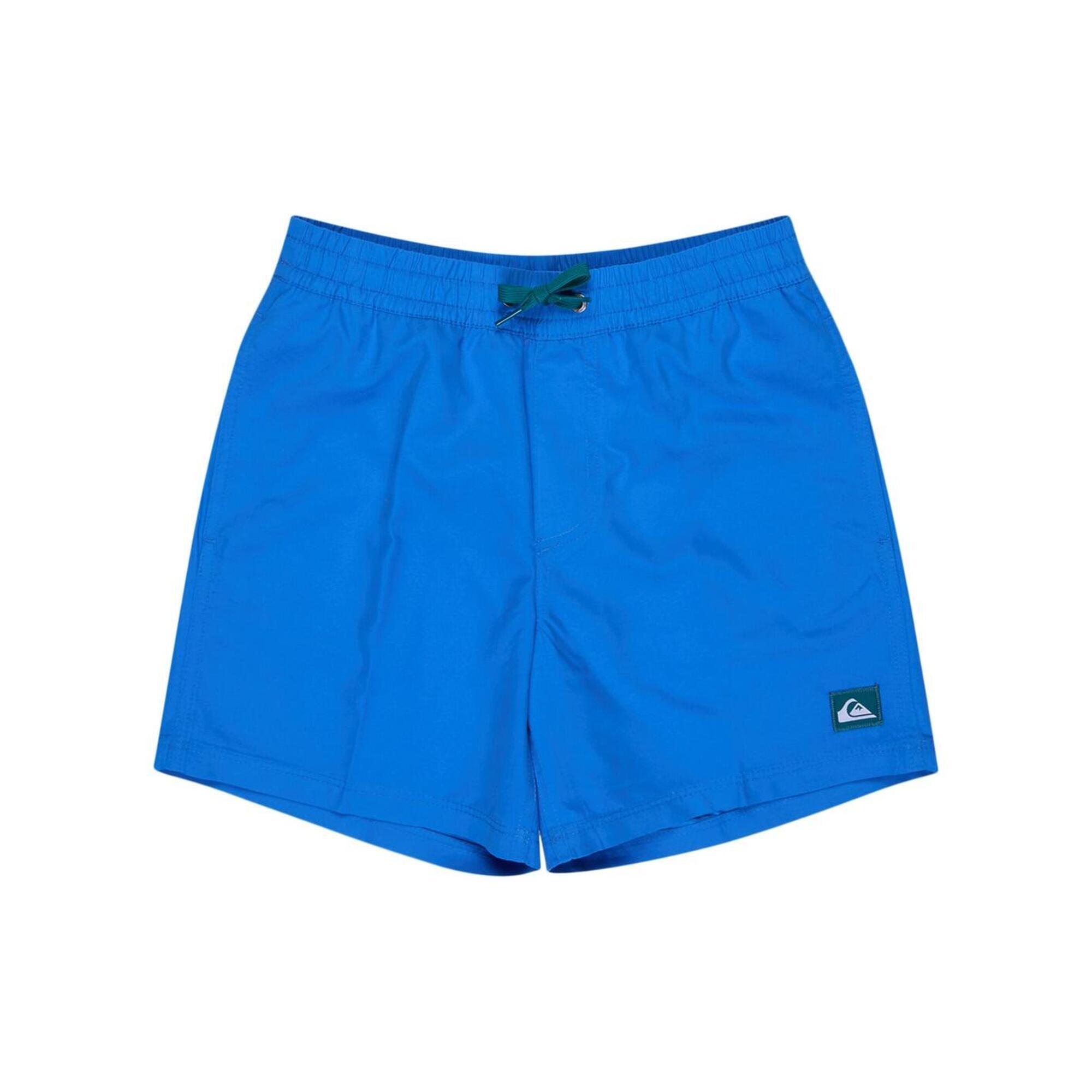 Quiksilver - Short De Bain Everyday Solid Volley Yth 14" Bleu Garçon - Boxer De Bain - Bleu - 10 À 12 Ans - Decathlon