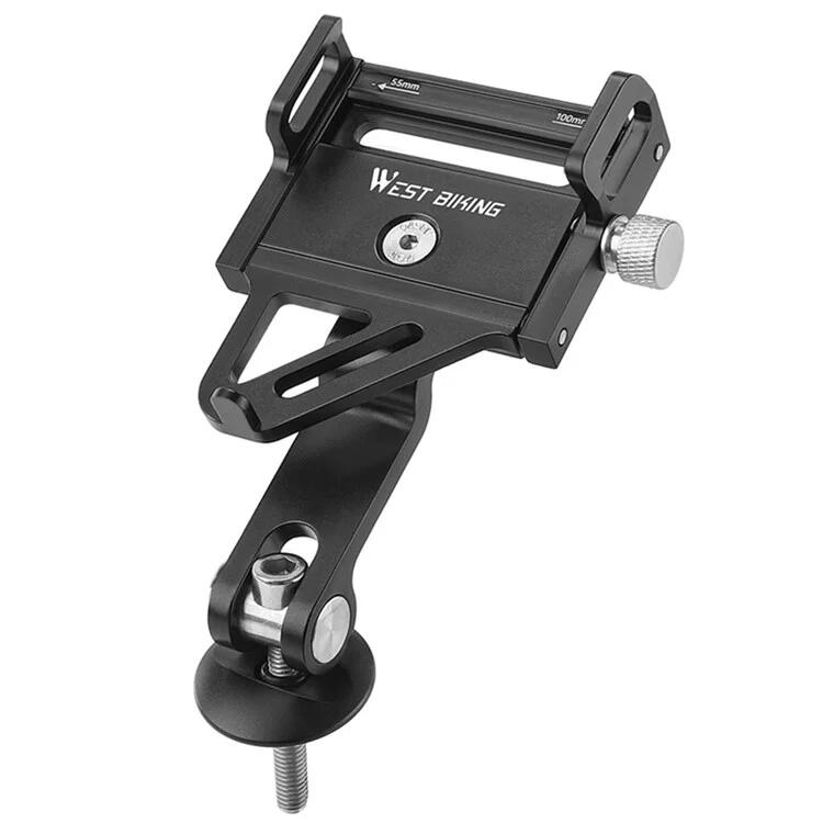 West Biking - Support De Téléphone Pour Vélo De Route Vtt En Alliage D'Aluminium - Support Smartphone - Noir - No Size - Decathlon