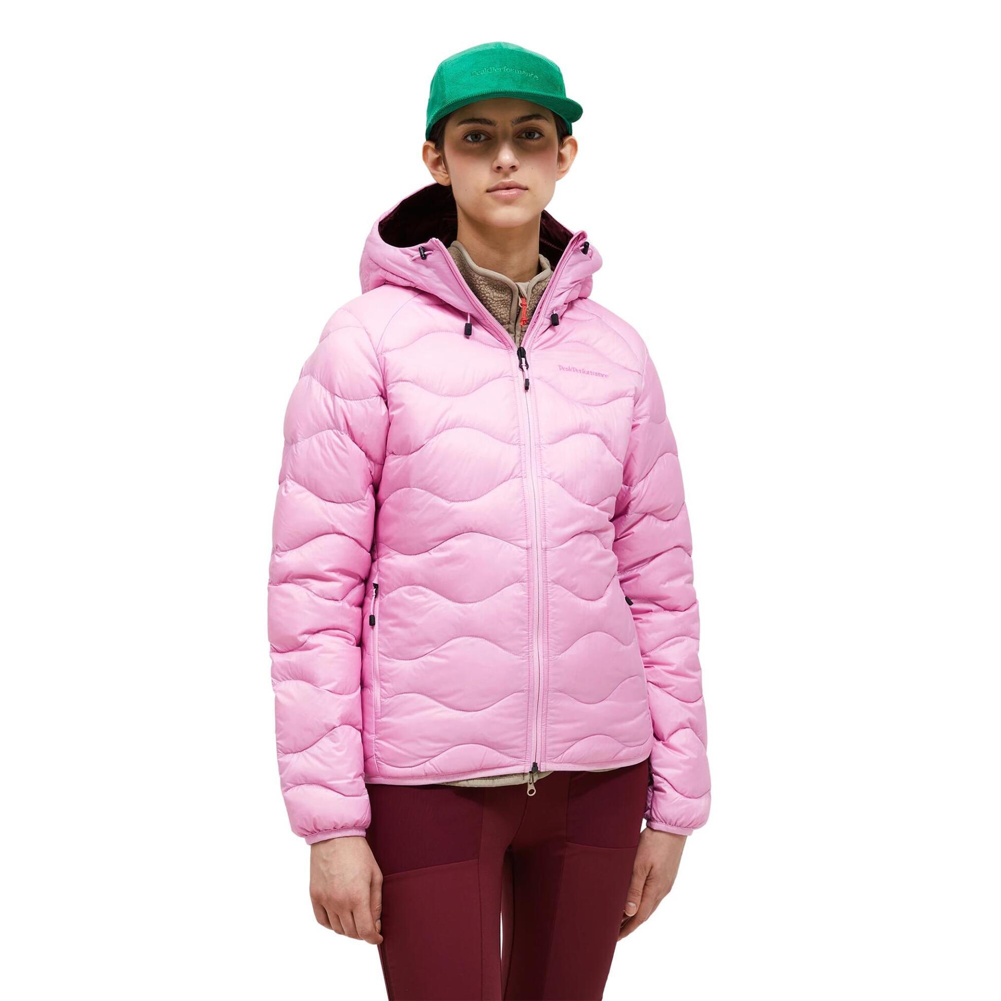 Kurtka Peak Performance puchowa damska Helium Down Hood Jacket różowa - M
