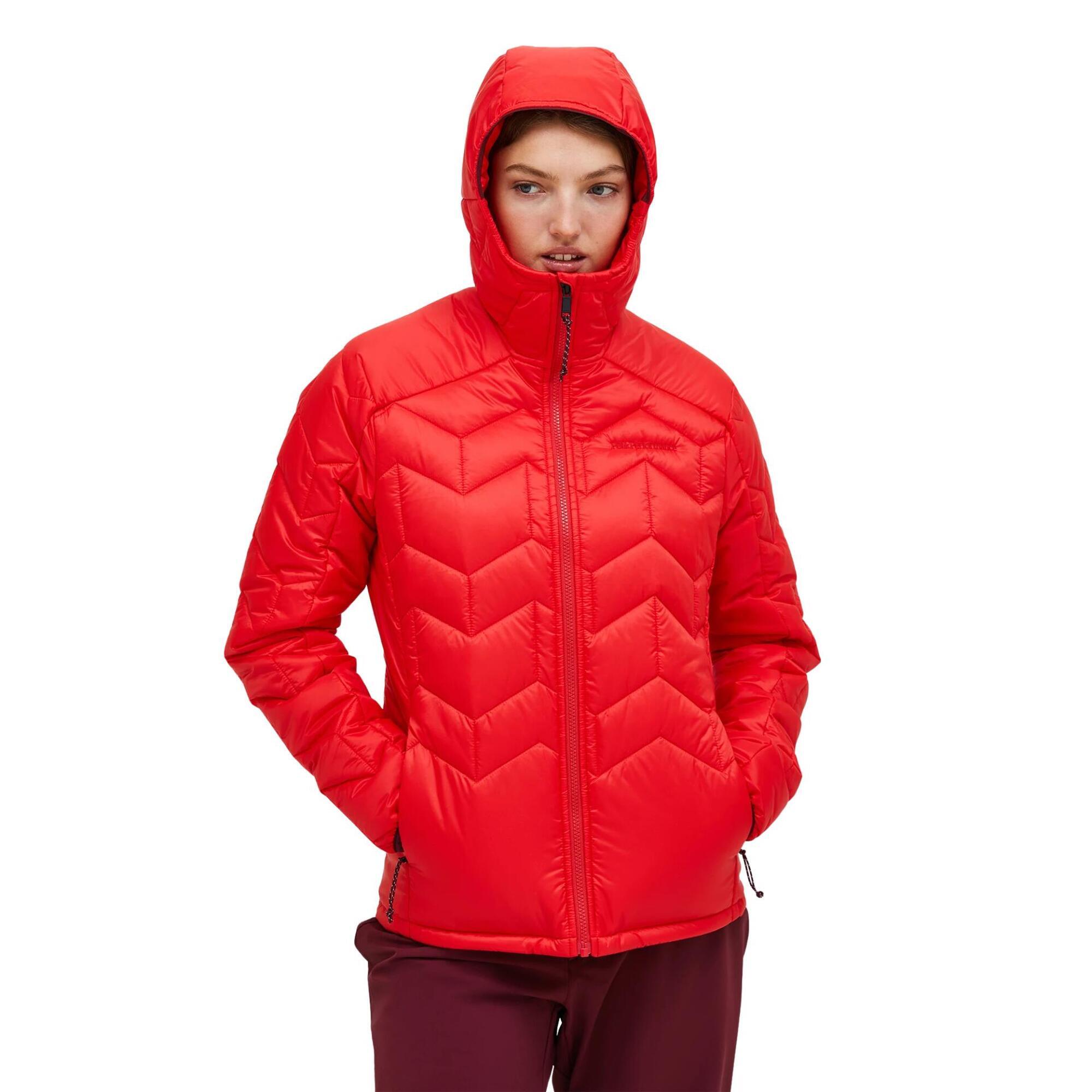 Kurtka Peak Performance damska Elevate Liner Hood Jacket czerwona - XL