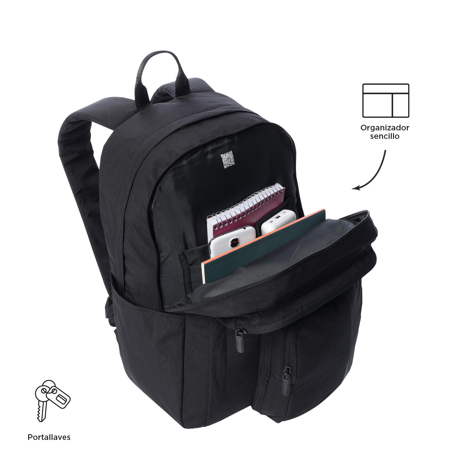 Totto Mochila urbana Duality Negro Poliamida 29 x 42 x 15 cm 5/5