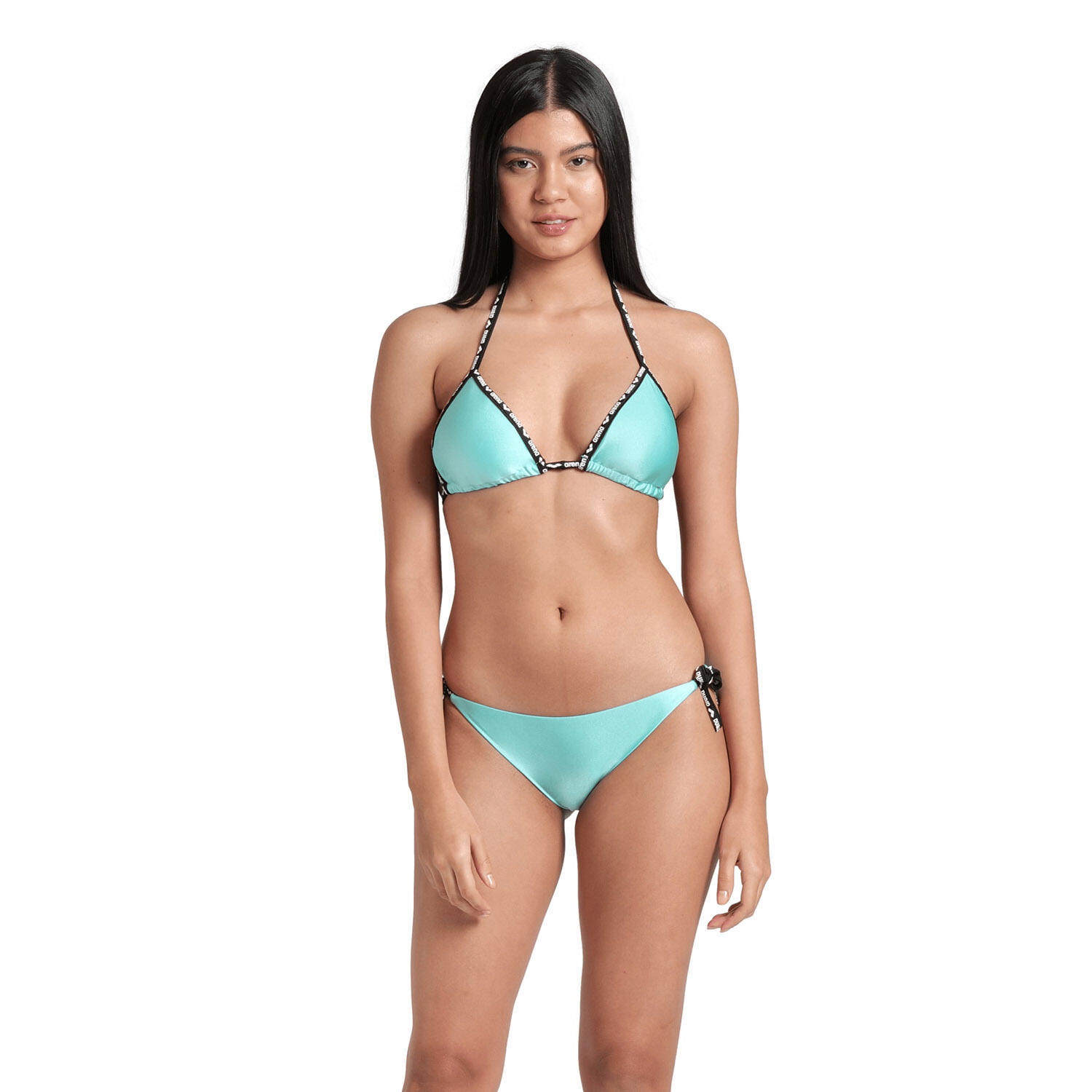 Arena - Maillot De Bain Deux-pièces Femme - Solid Bikini Triangle - Maillot De Bain 2 Pièces - Bleu - 36 Xs - Decathlon