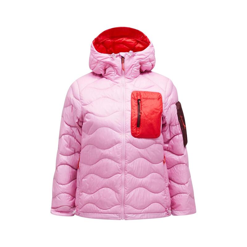Kurtka Peak Performance puchowa damska Helium Utility Down Hood różowa - XS