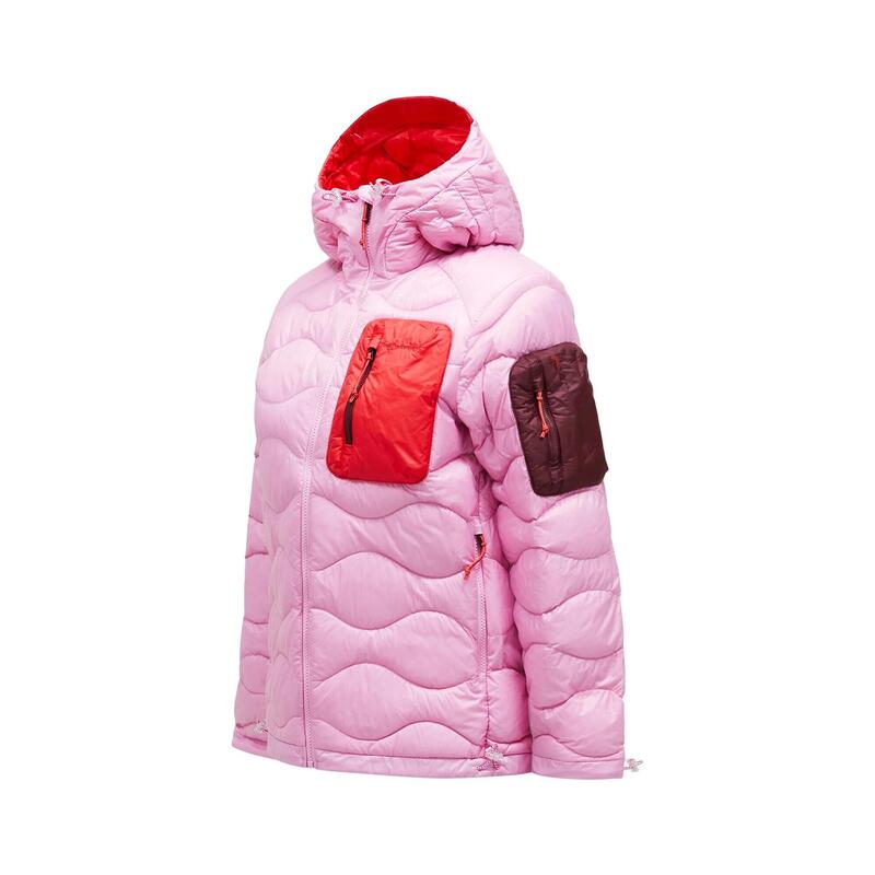 Kurtka Peak Performance puchowa damska Helium Utility Down Hood różowa - XS