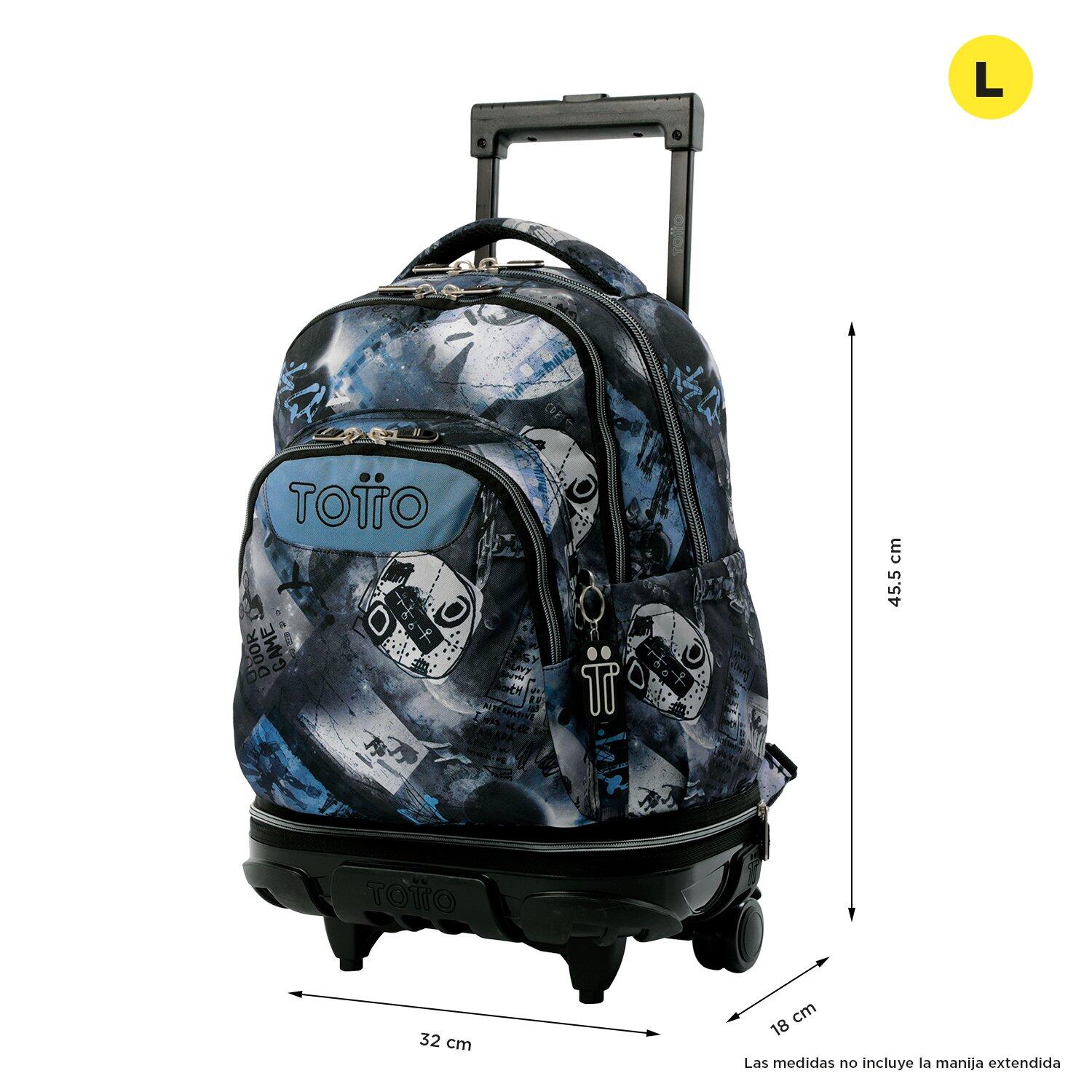 Totto  Mochila desmontable Tiza - Grafily Gris Grande 3/5