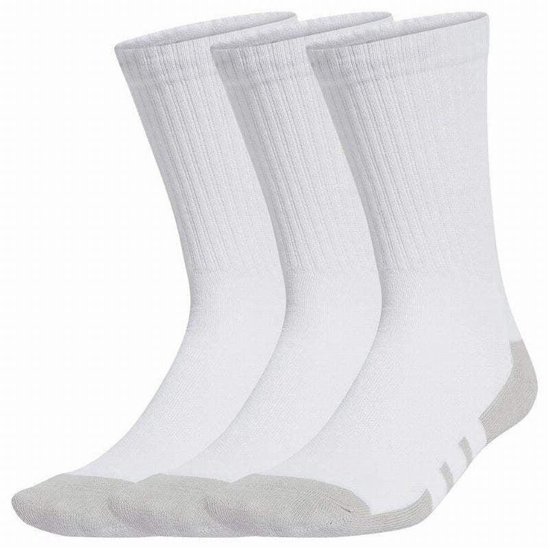 ADIDAS Meias de Tripulação Acolchoadas Adidas Essentials Branco Cinza 3 Pares