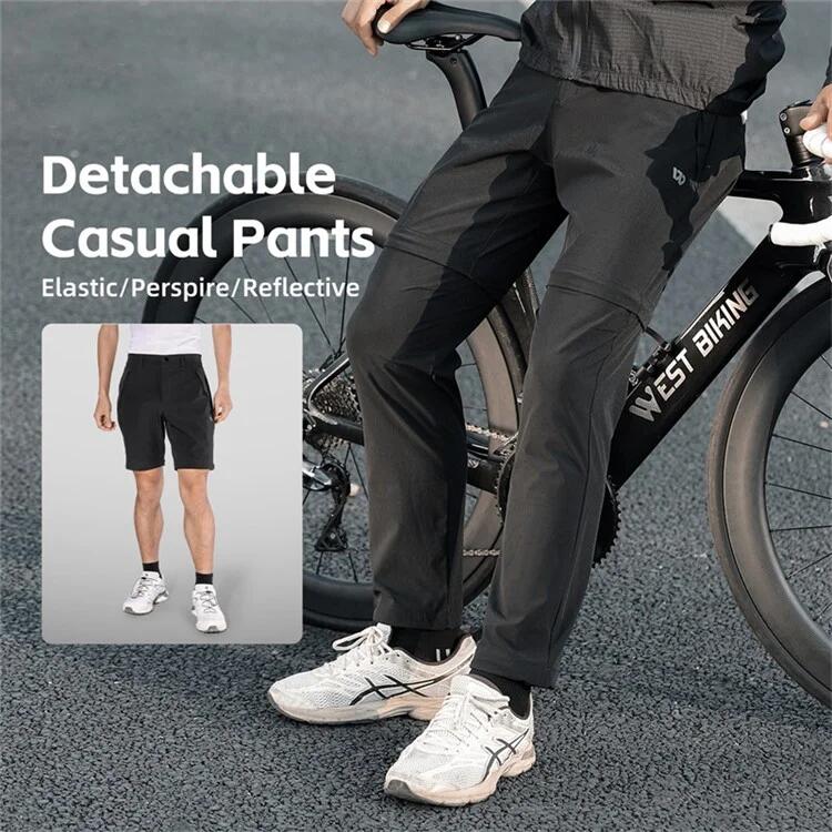 Pantaloni sportivi casual staccabili per il ciclismo pantaloncini traspiranti 6/7