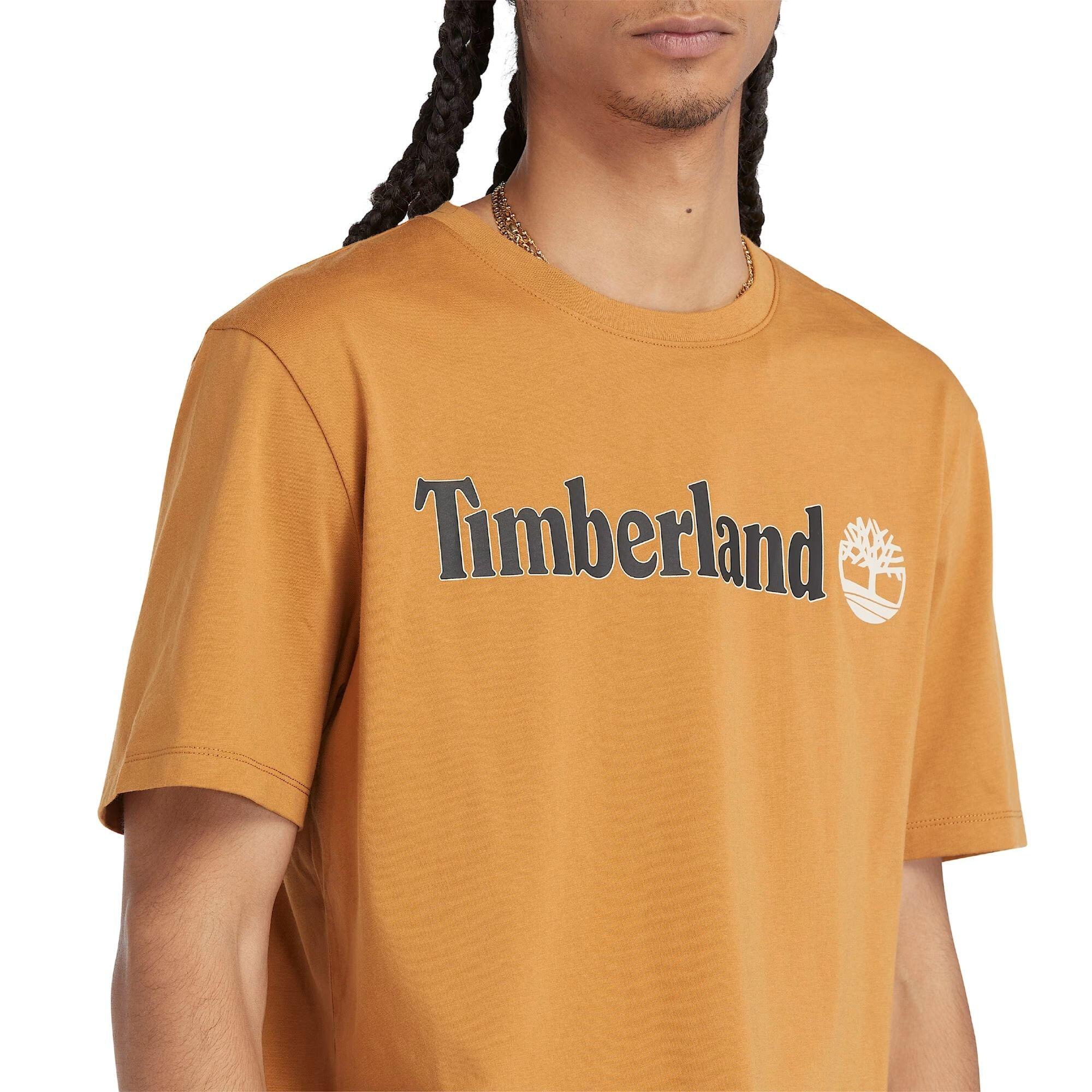 T-shirt Kennebec River Linear Logo Jaune - TB0A5UPQP47 3/4