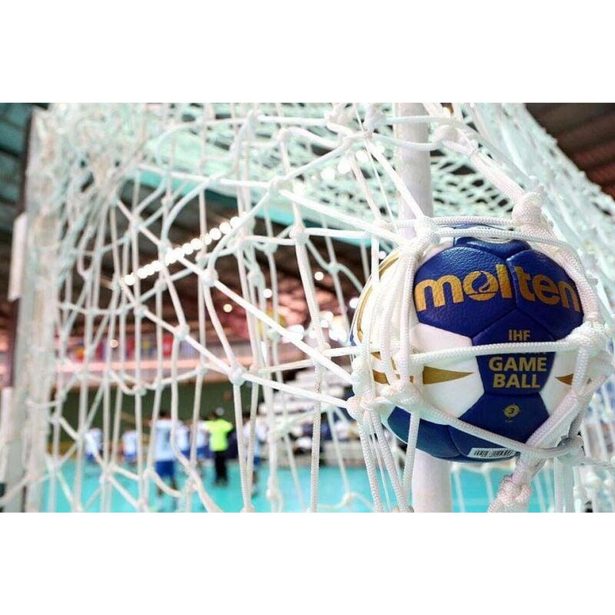 Set 2 plase porti handbal Anastasia Sport, 3x2 m, fir 5 mm, cu plasa anti-shock