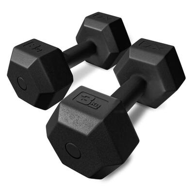 Zestaw hantli bitumicznych do ćwiczeń siłowych Trex Sport 2×3kg