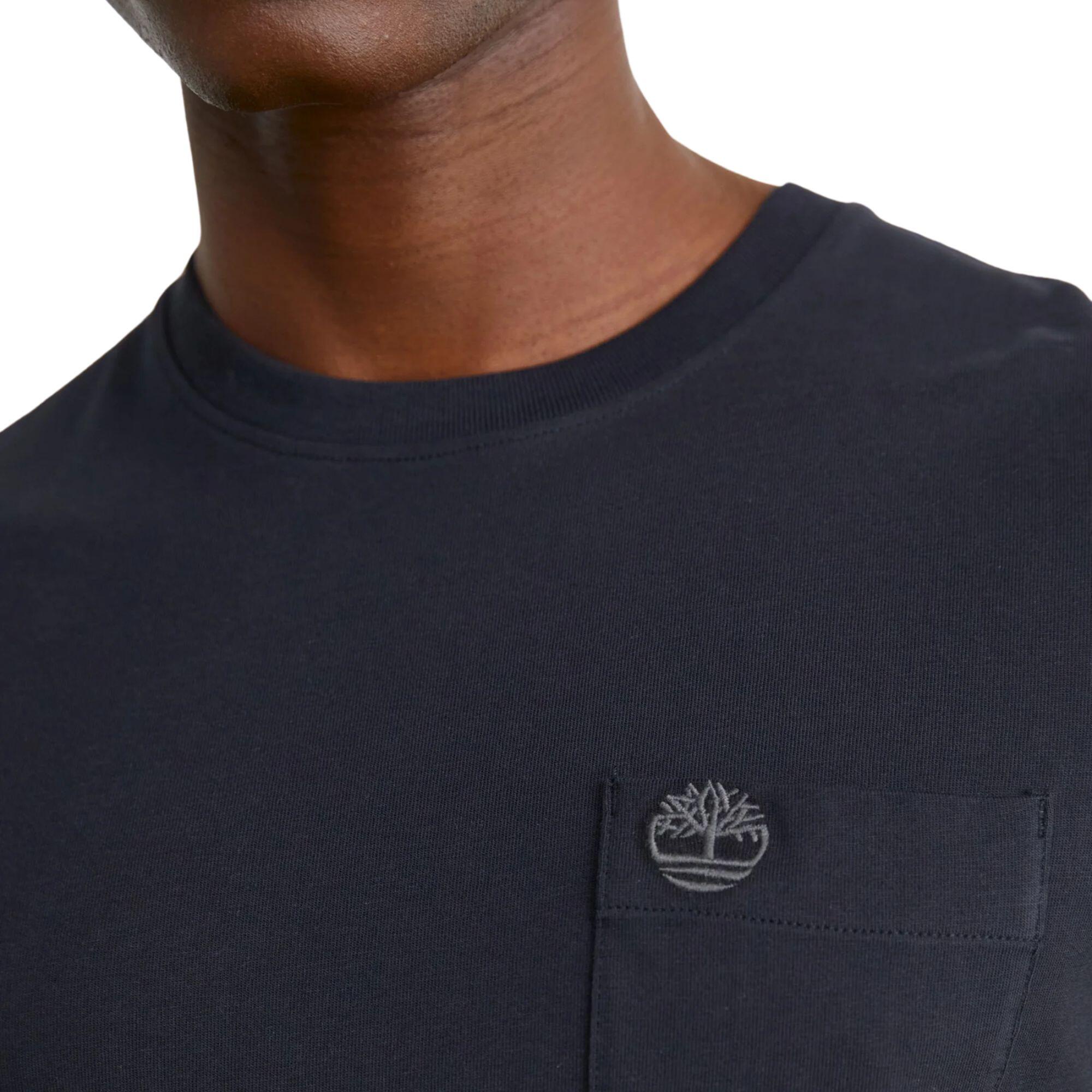 T-shirt Dunstan River Pocket Zwart - TB0A2CQYX65 3/4