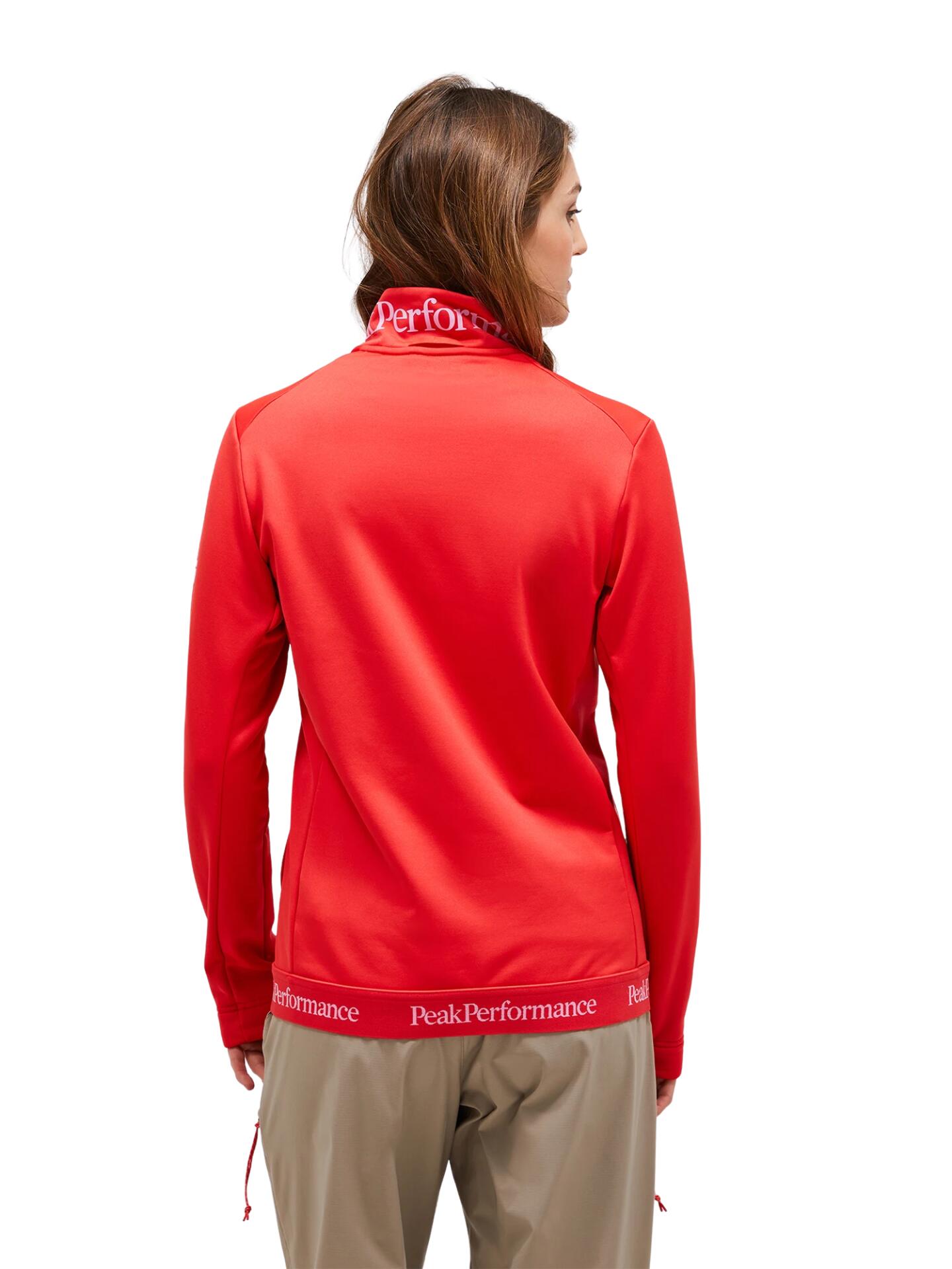 Bluza Peak Performance damska Rider Tech Zip Jacket czerwona - M 2/6