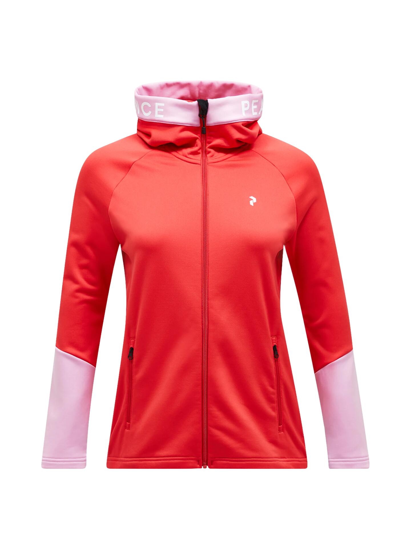 Bluza Peak Performance damska Rider Zip Hood czerwona - L 3/6