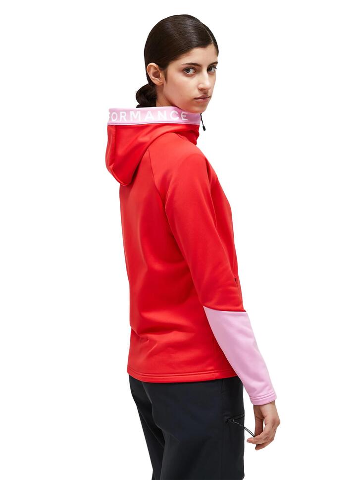 Bluza Peak Performance damska Rider Zip Hood czerwona - S