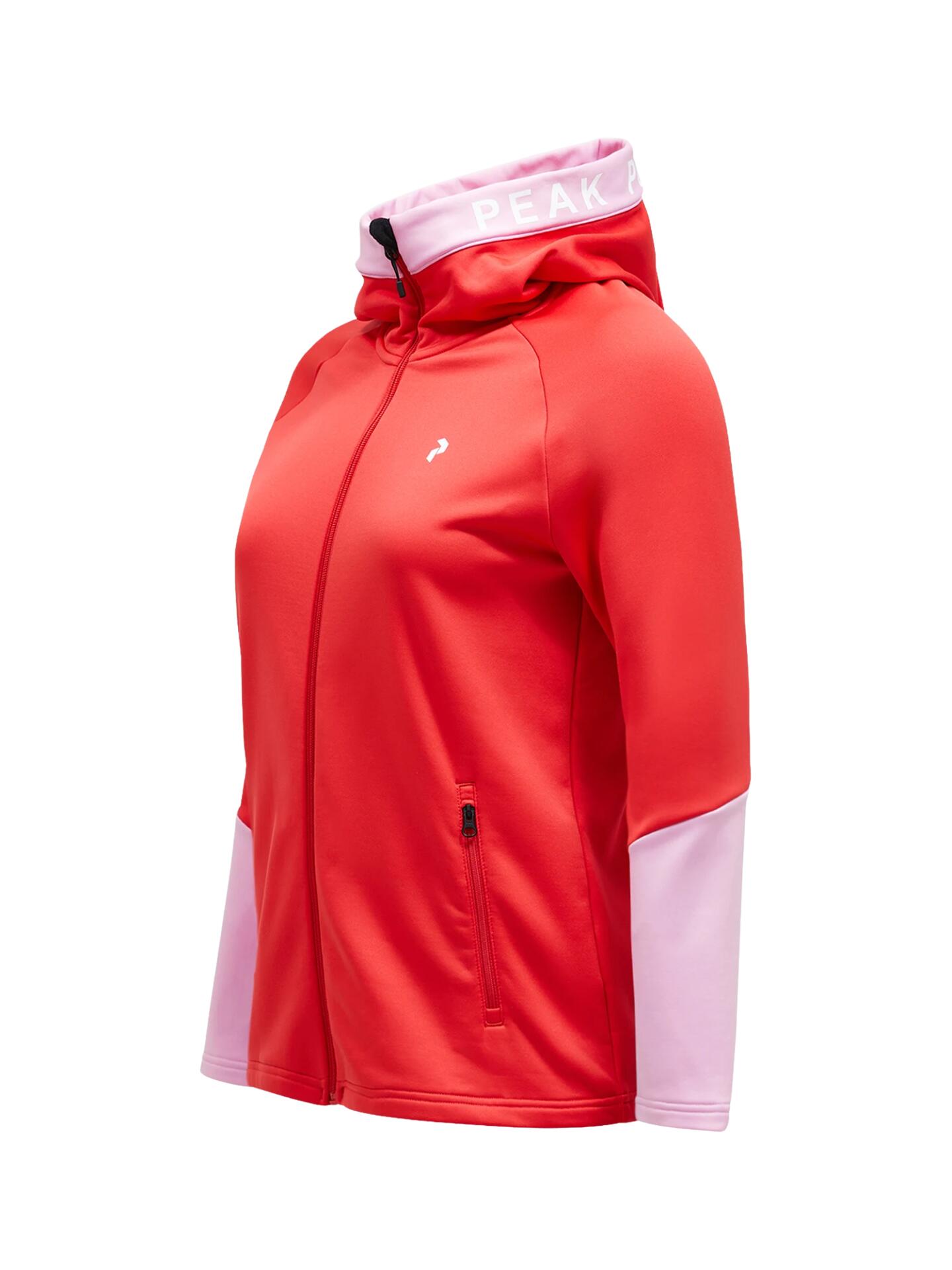 Bluza Peak Performance damska Rider Zip Hood czerwona - L 5/6