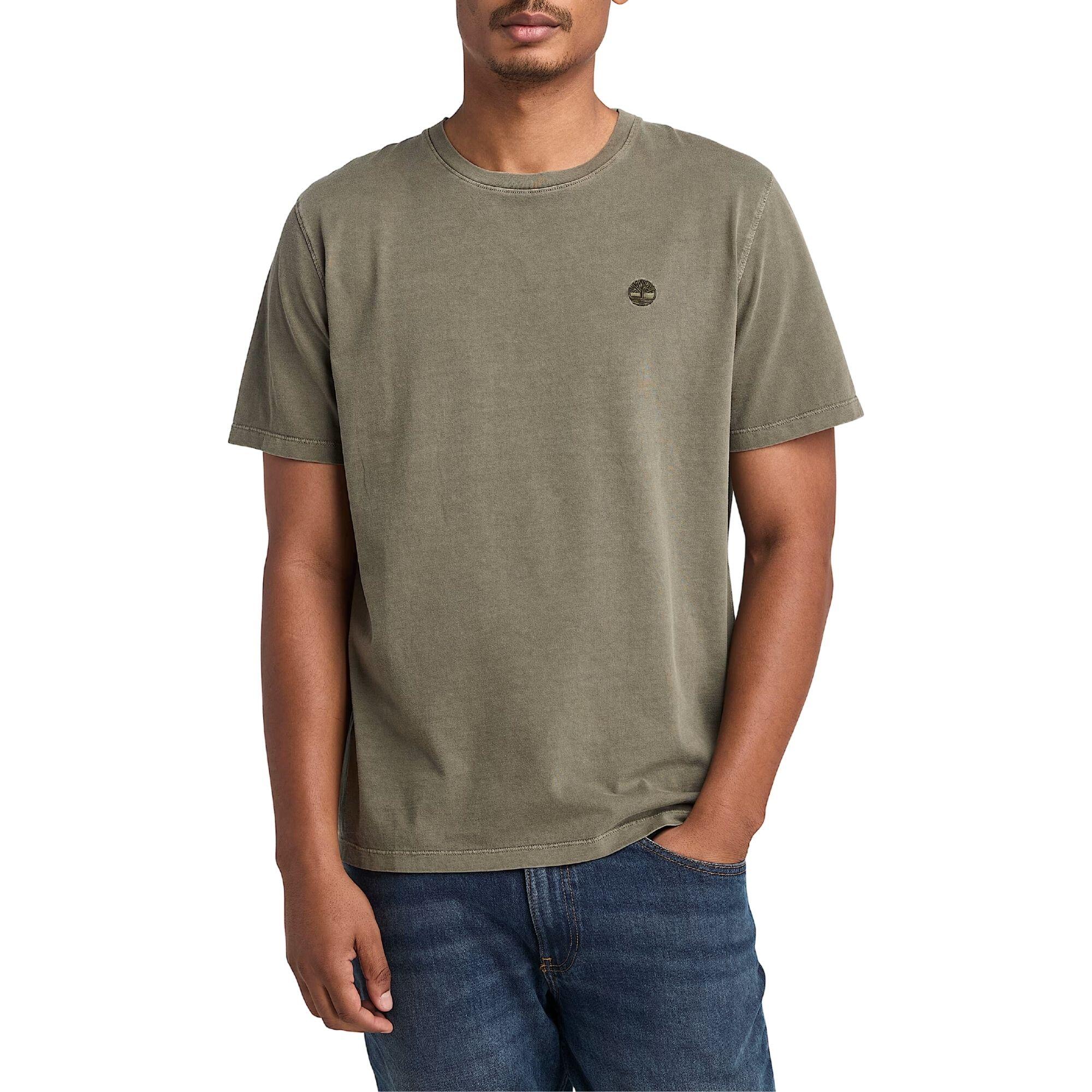 T-shirt Garment-Dyed Groen - TB0A5YAYA58 1/4