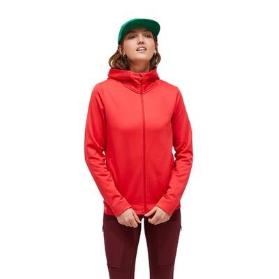 Bluza Peak Performance damska Rider Tech Zip Hood czerwona - L