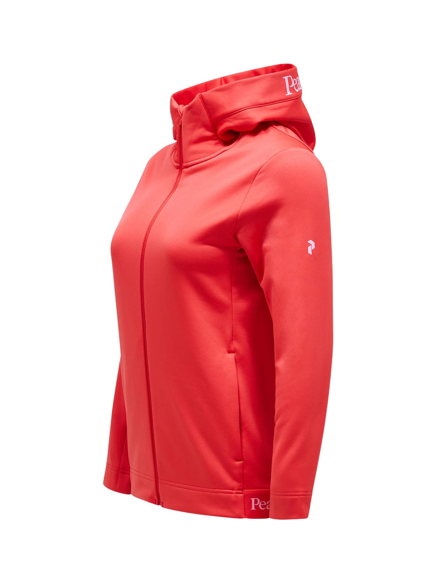 Bluza Peak Performance damska Rider Tech Zip Hood czerwona - L 5/6