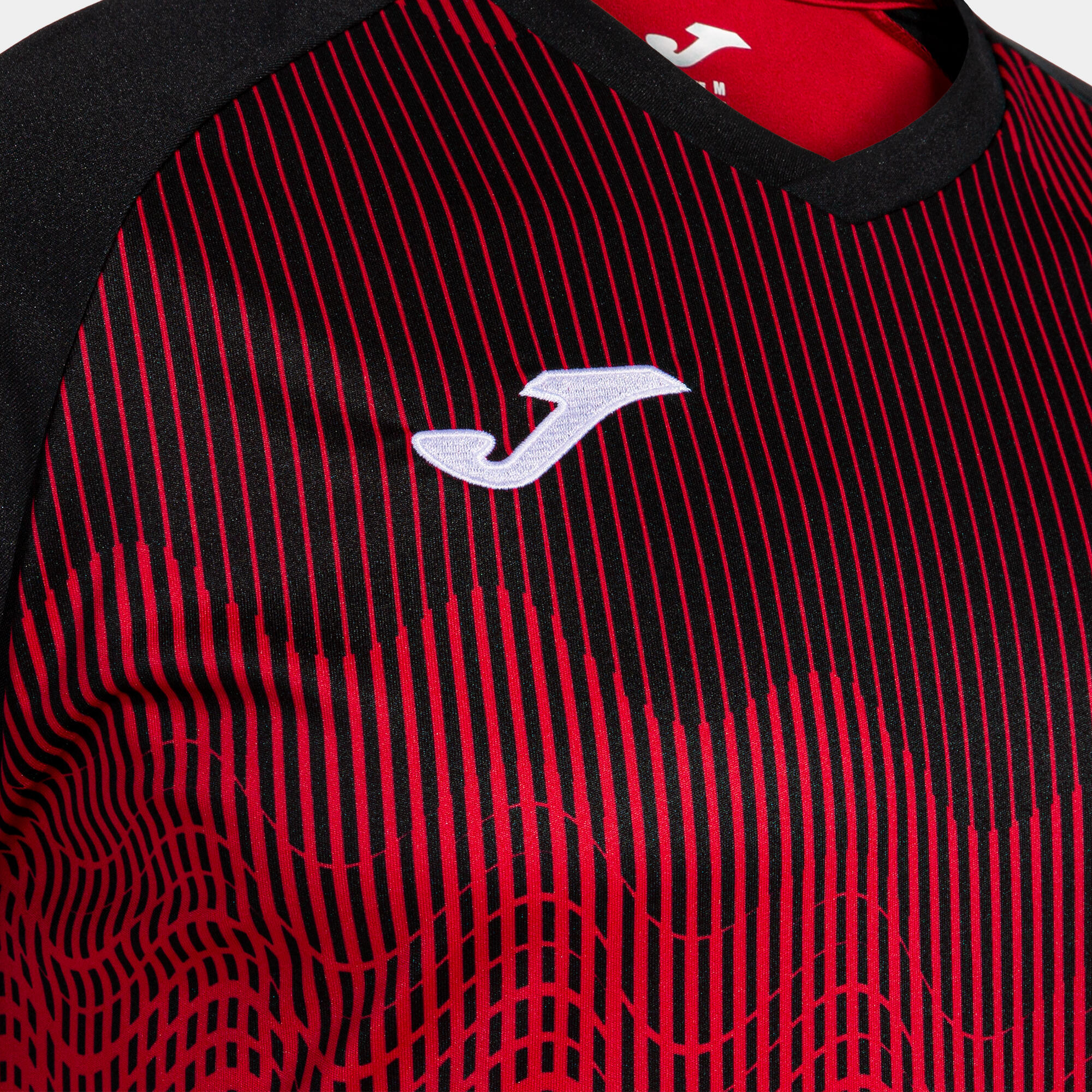 T-Shirt Manga Curta Futebol Criança Joma Tiger VI Vermelho 3/5